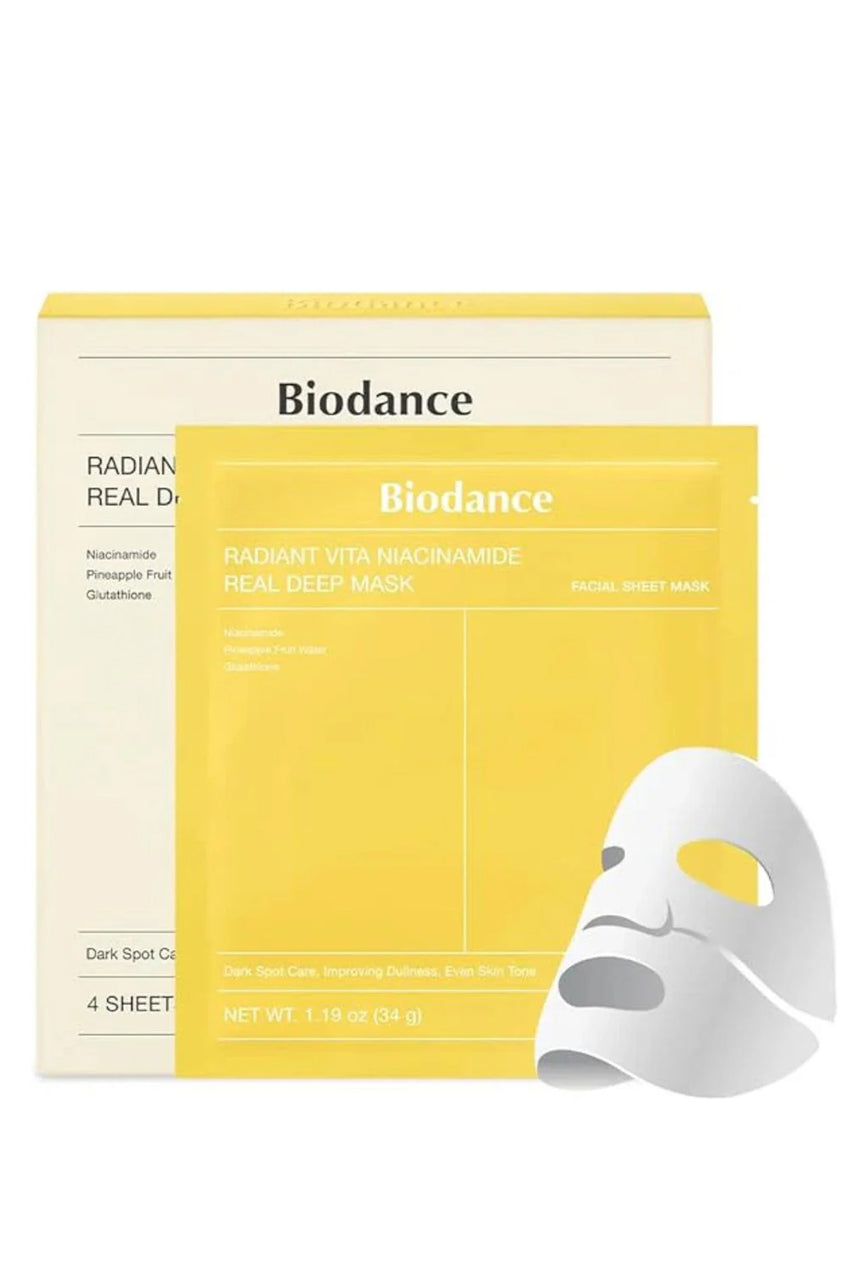 BIODANCE Radiant Vita Niacinamide Real Deep Mask 4 Pack - Life Pharmacy St Lukes