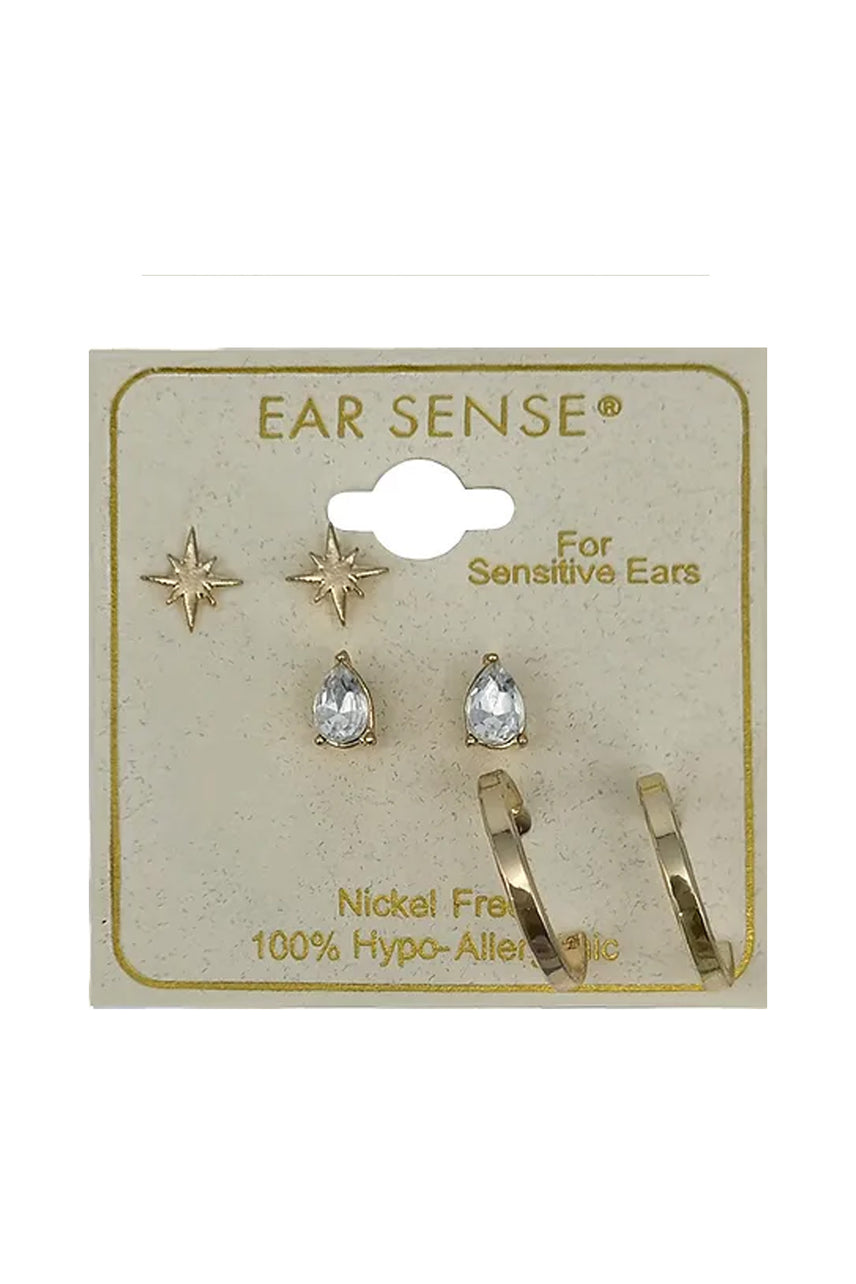 EarSense Gold Star/Teardrop/Hoop Trio - Life Pharmacy St Lukes