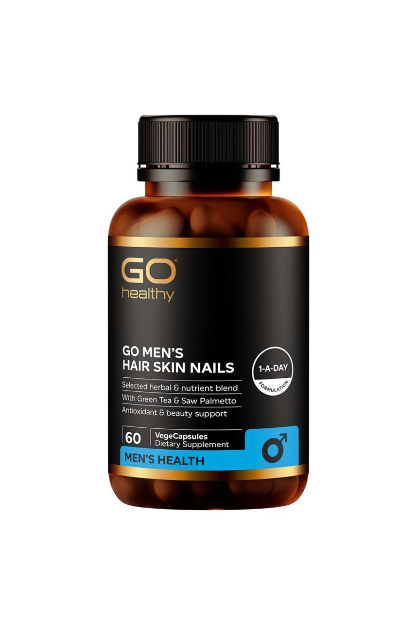 GO Healthy Men's Hair Skin Nails 60 VegeCapsules - Life Pharmacy St Lukes