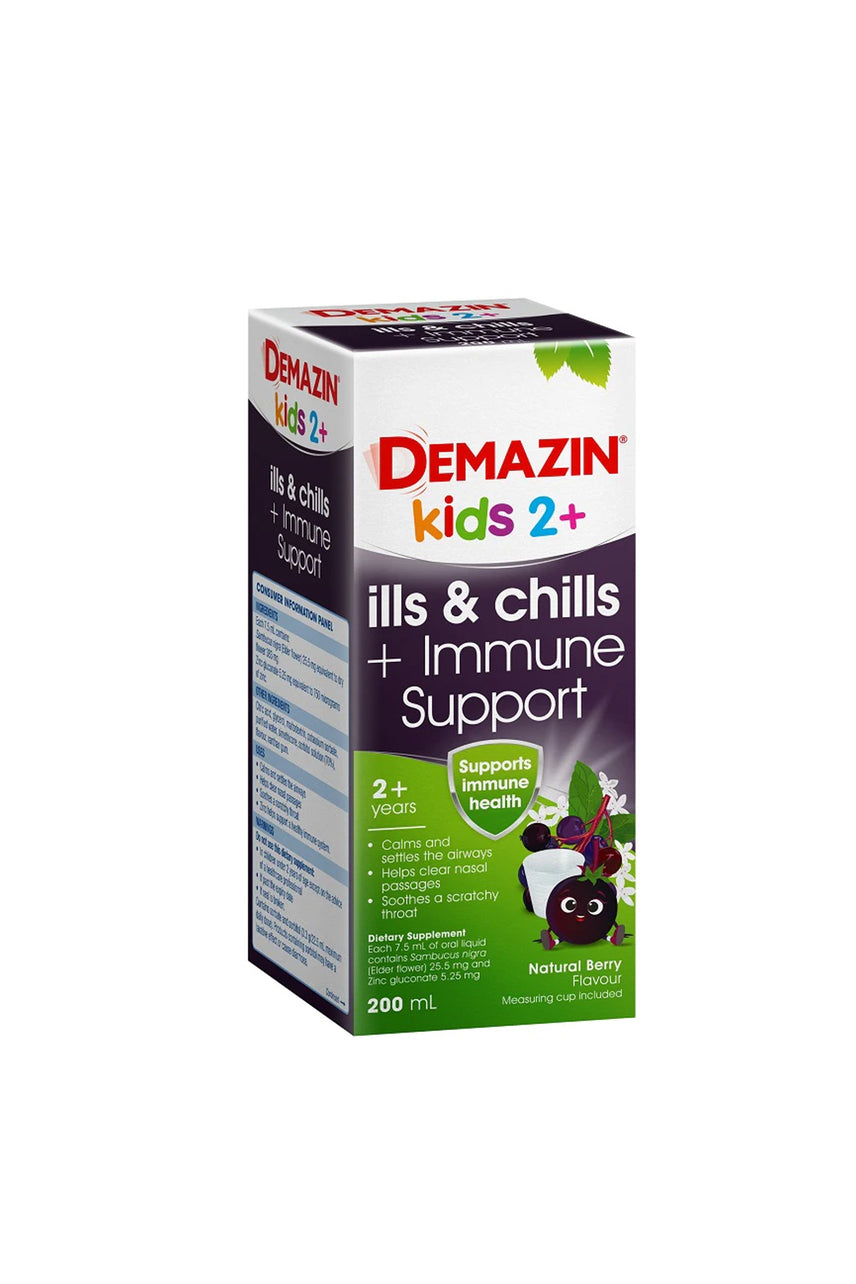 DEMAZIN Kids 2+ ill's & Chills+ Immune Support 200ml - Life Pharmacy St Lukes