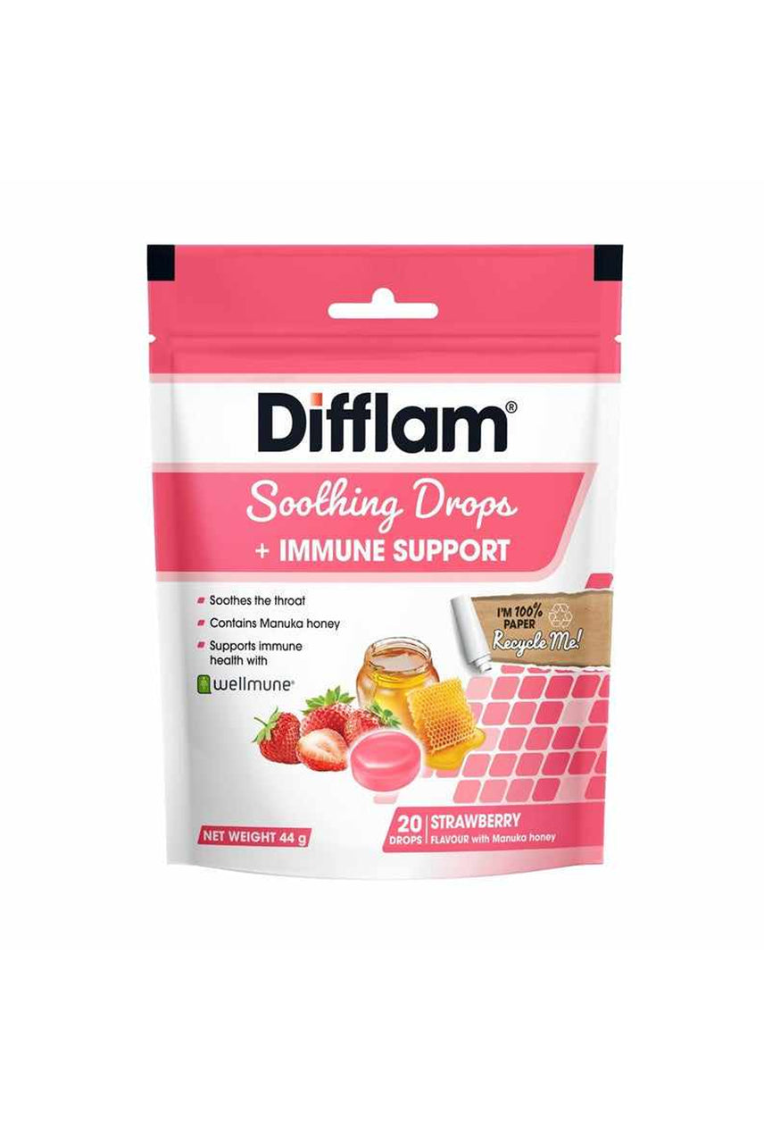 DIFFLAM Soothe Drop+Imm Sup Strawberry 20s - Life Pharmacy St Lukes