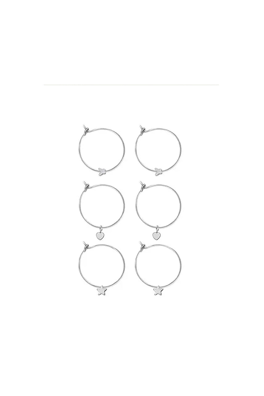 EarSense Silver Hoops With Charms Trio - Life Pharmacy St Lukes