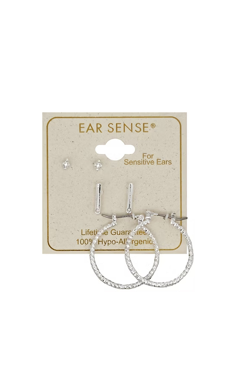 EarSense Silver Cluster/Bar/Hoop Trio - Life Pharmacy St Lukes