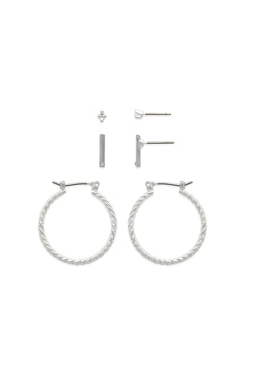 EarSense Silver Cluster/Bar/Hoop Trio - Life Pharmacy St Lukes