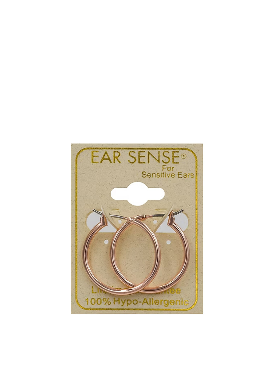 EarSense Slim Click 20mm Rose Gold Click Hoops - Life Pharmacy St Lukes