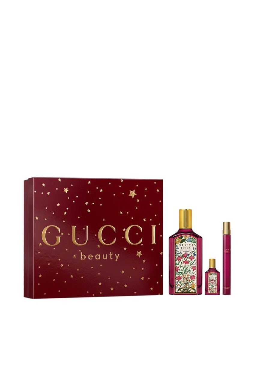 Gucci Flora Gorgeous Gardenia Intense EDP 100ml Gift Set 3pcs