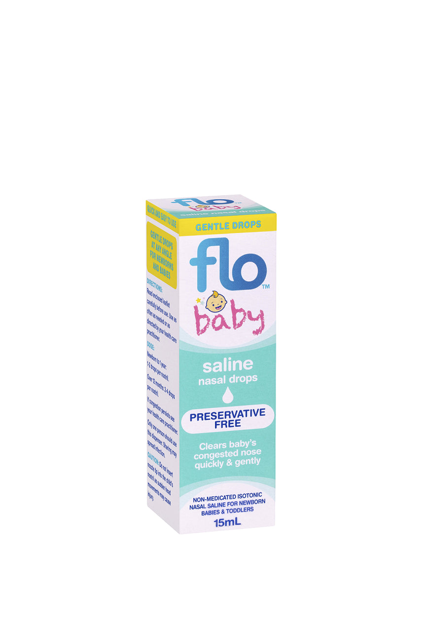 FLO Baby Saline + Nasal Drops 15ml - Life Pharmacy St Lukes