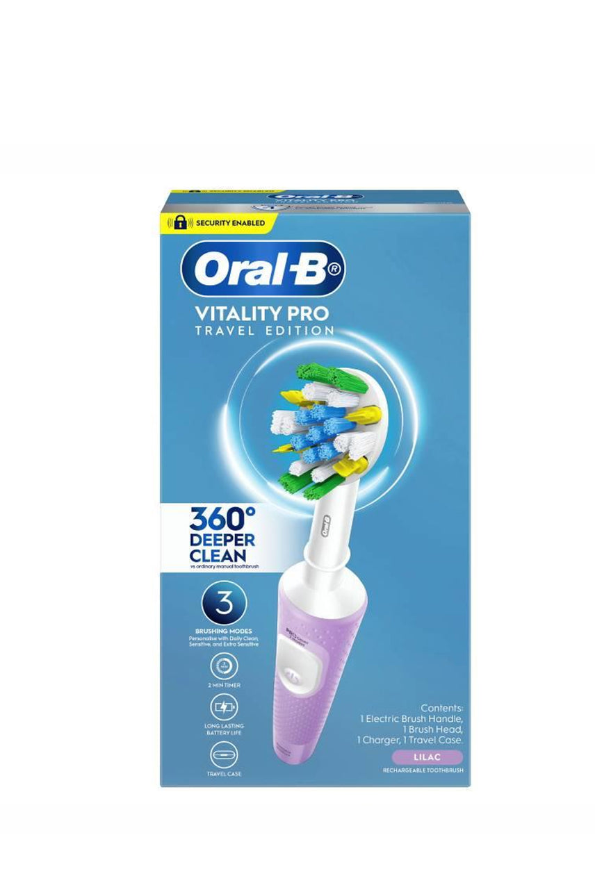 ORAL B Vitality Pro Deep Clean Electric Toothbrush Lilac With Travel Case