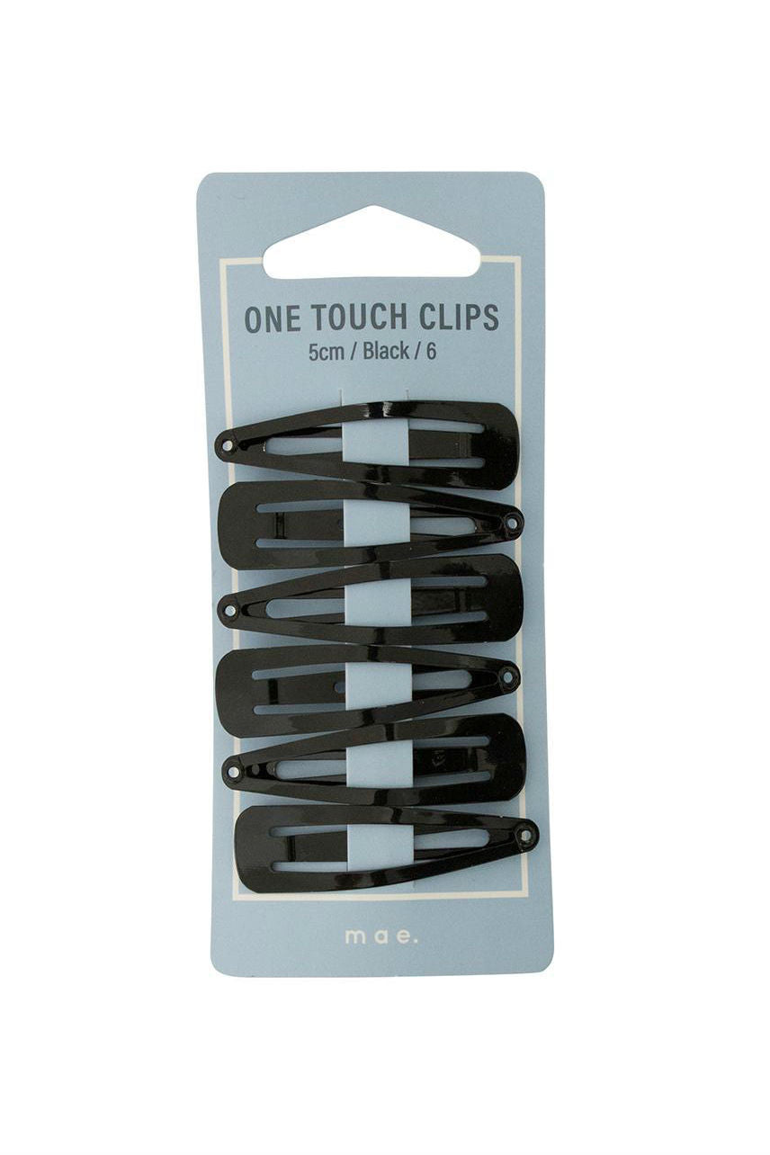 MAE 40-2103BK One Touch Clip 5cm Black 6pcs - Life Pharmacy St Lukes