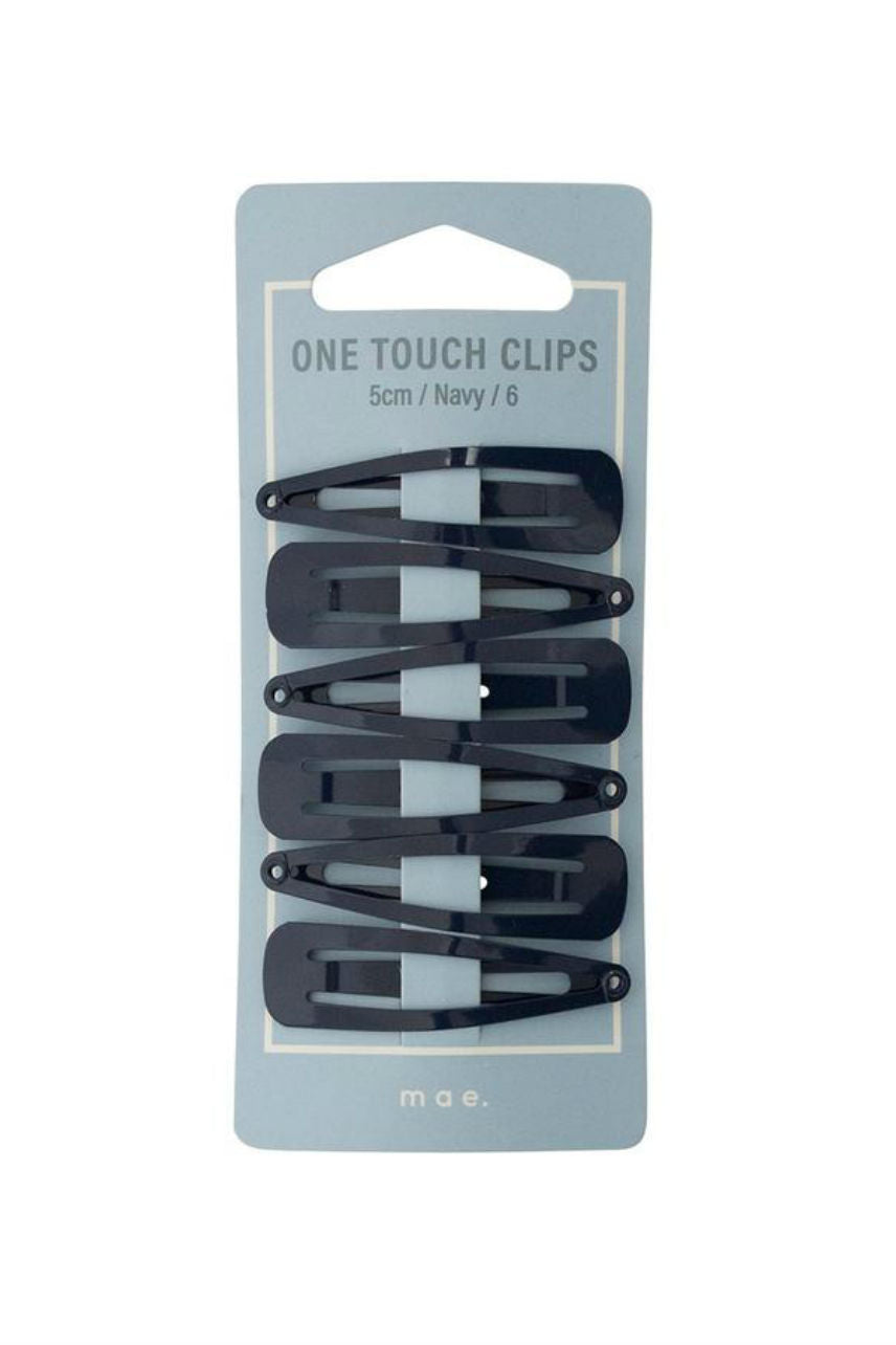 MAE 40-2103NA One Touch Clip 5cm Navy 6pcs - Life Pharmacy St Lukes