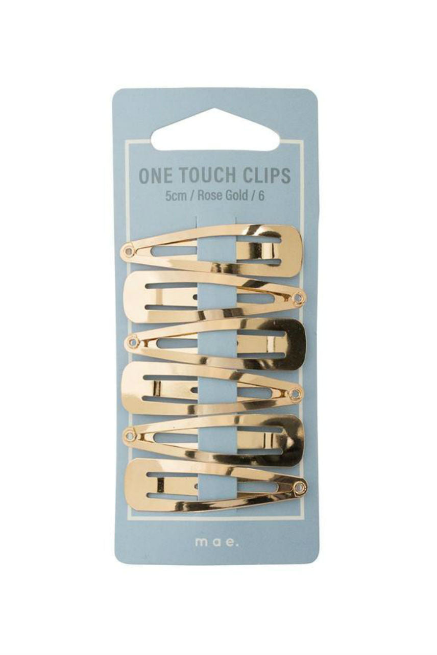 MAE 40-2103RG One Touch Clip 5cm Rose Gold 6pcs - Life Pharmacy St Lukes