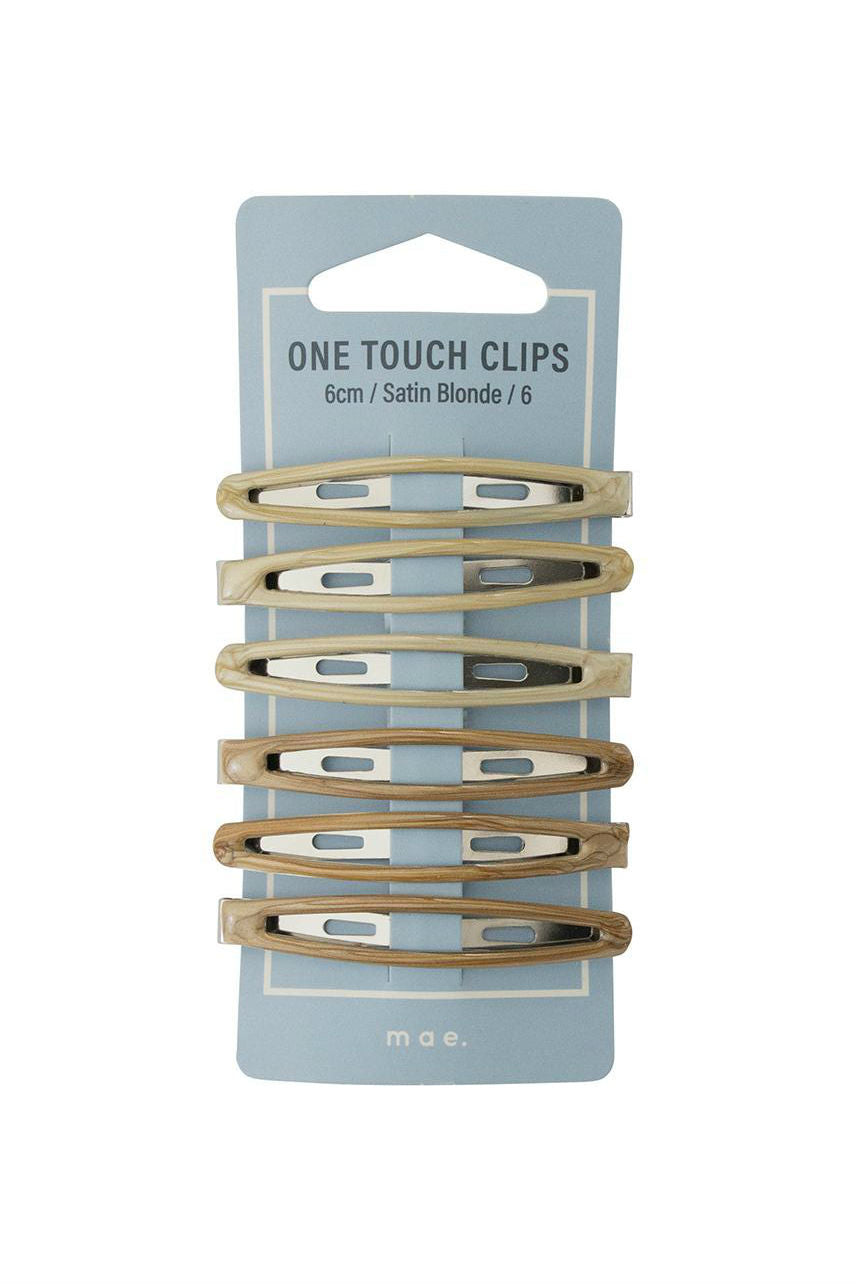 MAE 40-2129SB One Touch Clip 6cm Satin Blond 6pcs - Life Pharmacy St Lukes