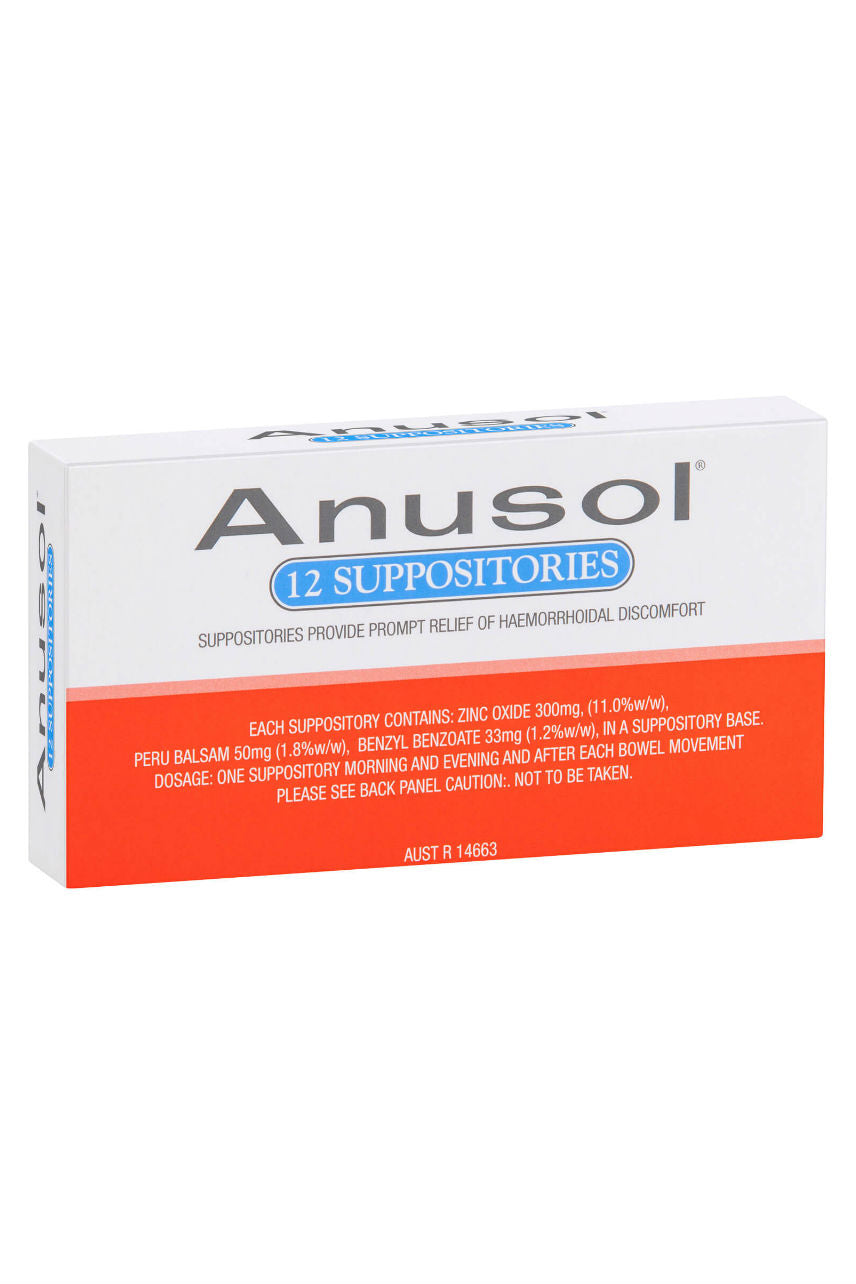 ANUSOL Suppositories 12pk - Life Pharmacy St Lukes