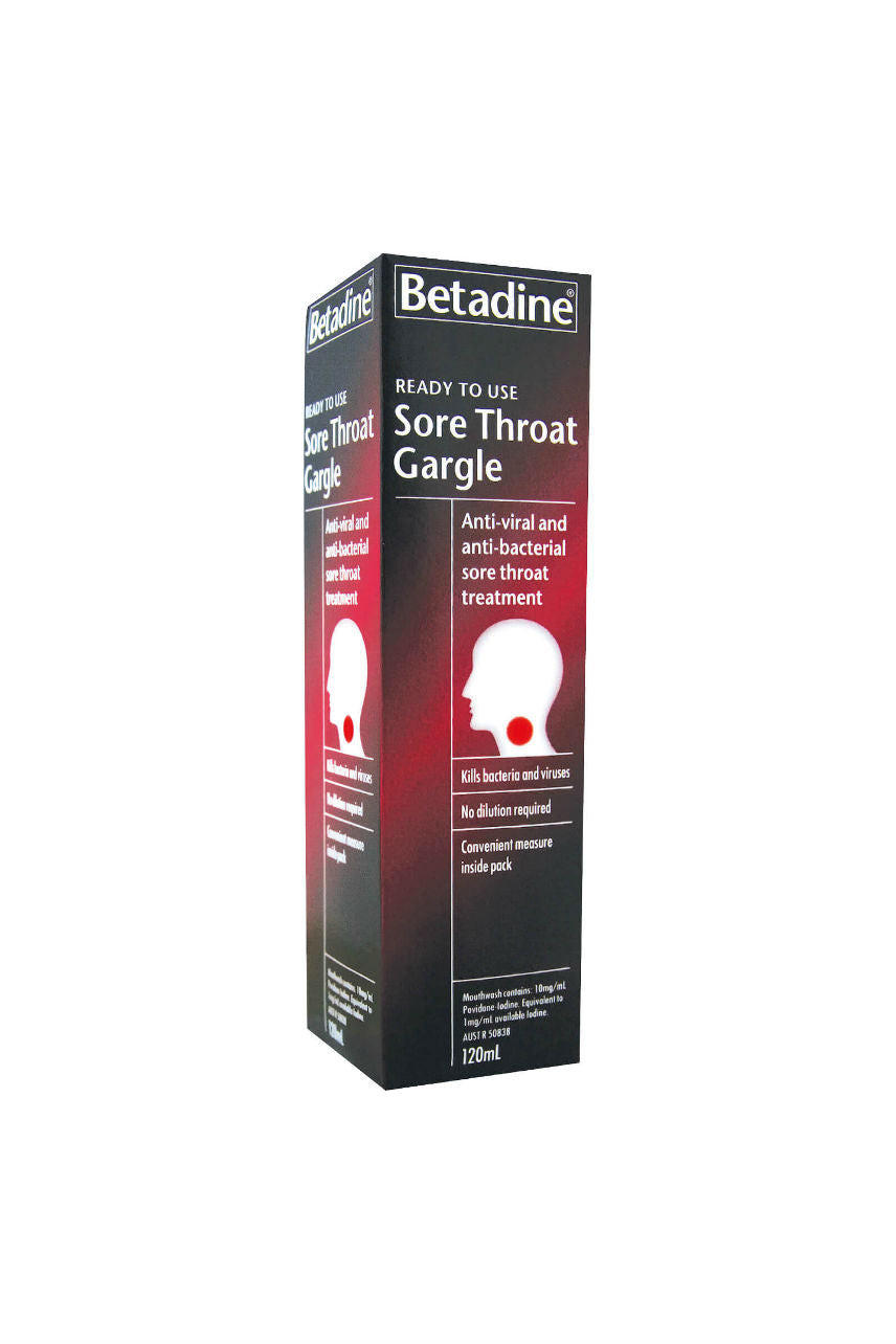 BETADINE Ready To Use Gargle 120ml - Life Pharmacy St Lukes