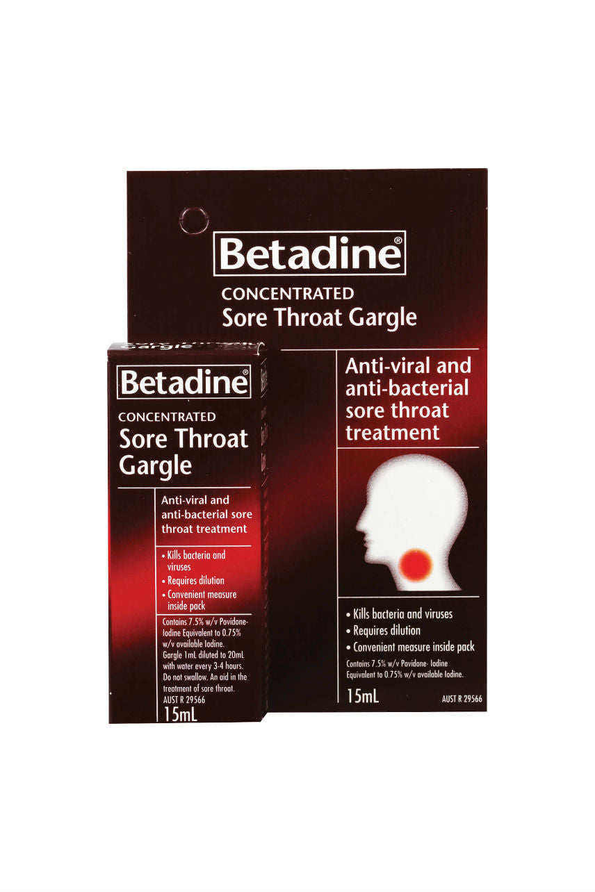 BETADINE Sore Throat Gargle 15ml - Life Pharmacy St Lukes