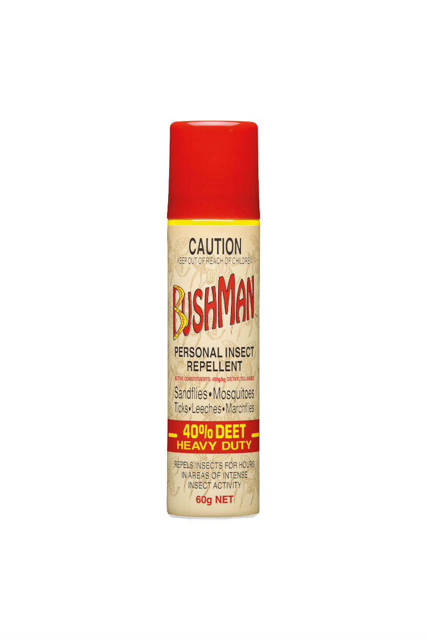 BUSHMAN Aerosol 40% DEET 60g - Life Pharmacy St Lukes