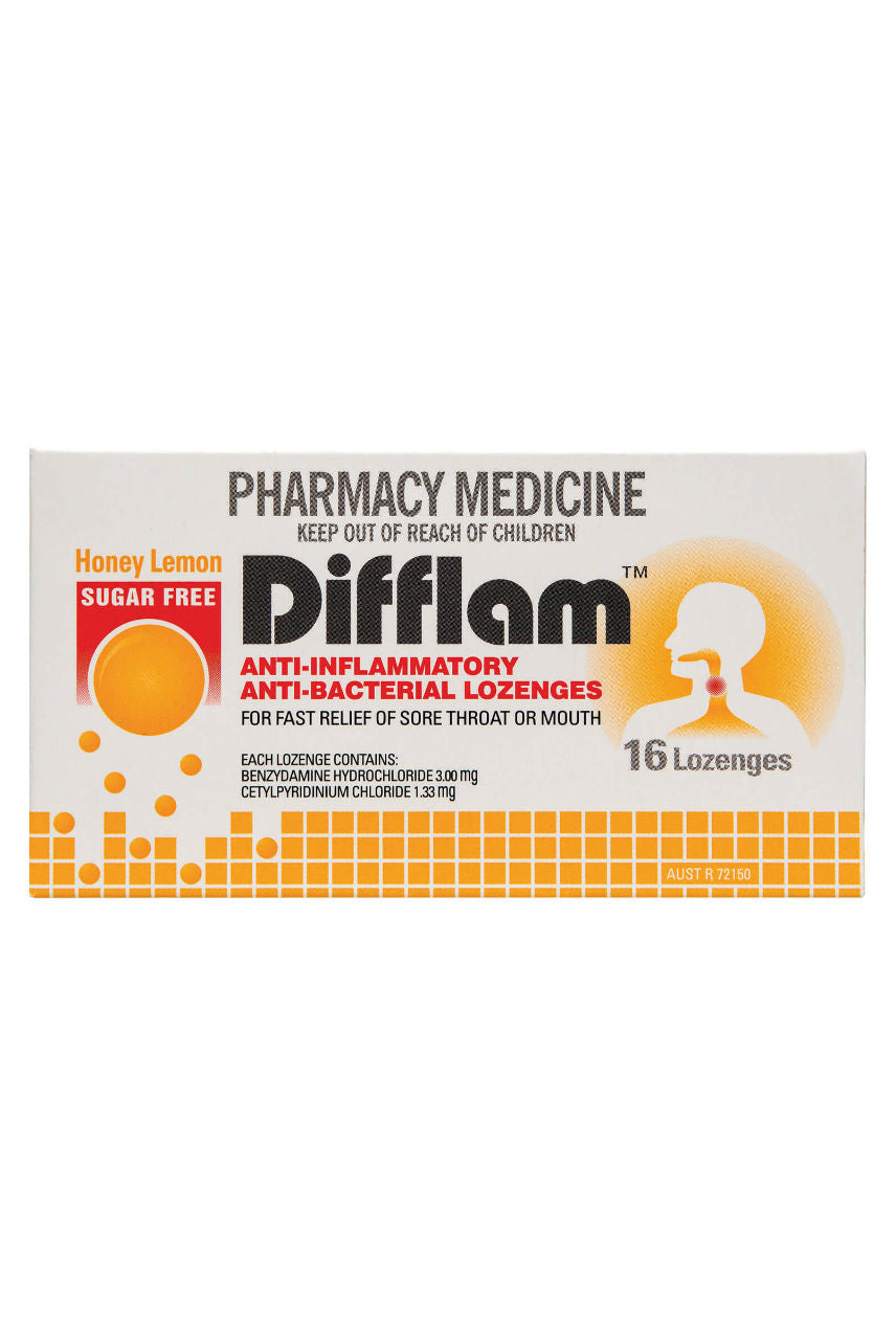 DIFFLAM Lozenge Lemon & Honey Sugar Free 16 - Life Pharmacy St Lukes