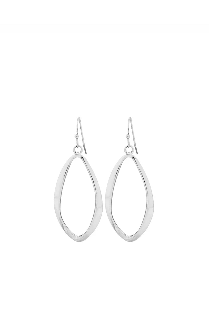 EarSense F392 30mm Silver Open Silouette Drops on a French Hook - Life Pharmacy St Lukes