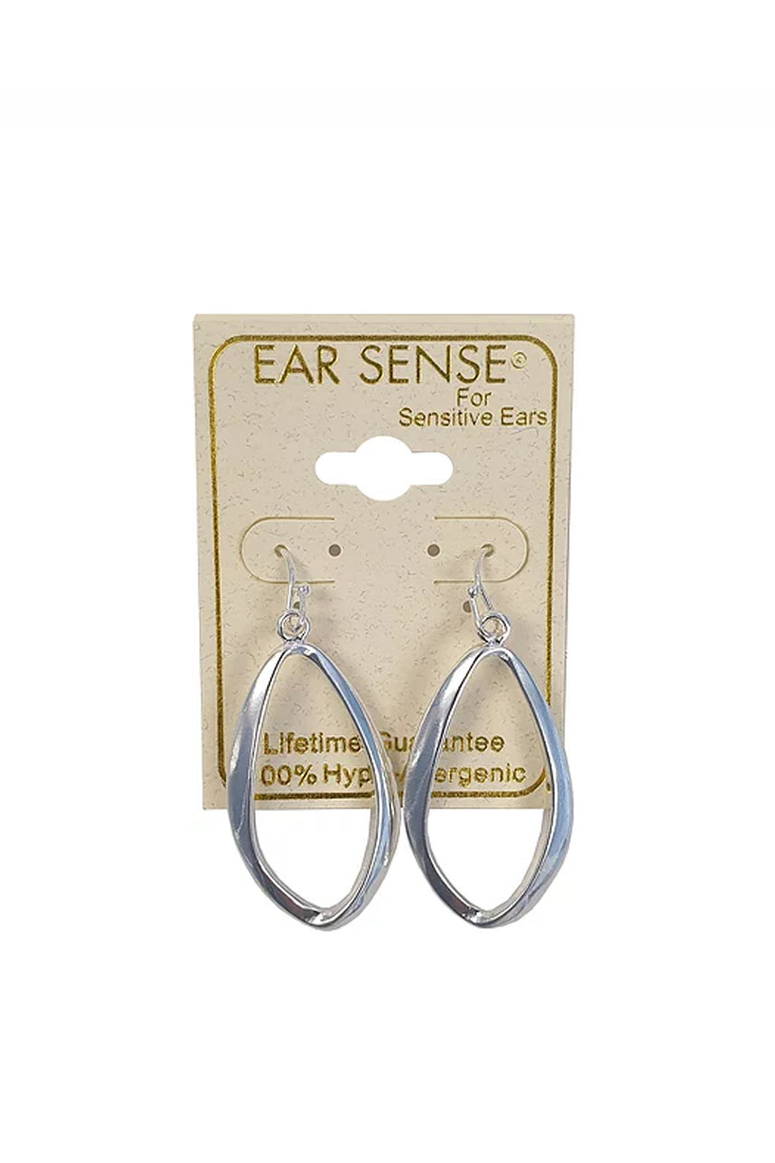 EarSense F392 30mm Silver Open Silouette Drops on a French Hook - Life Pharmacy St Lukes