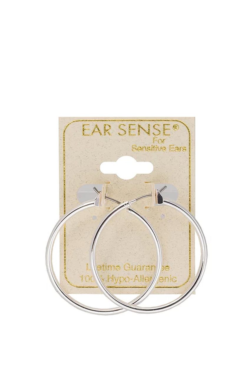 EarSense F495-2 30mm Silver Click Hoops - Life Pharmacy St Lukes
