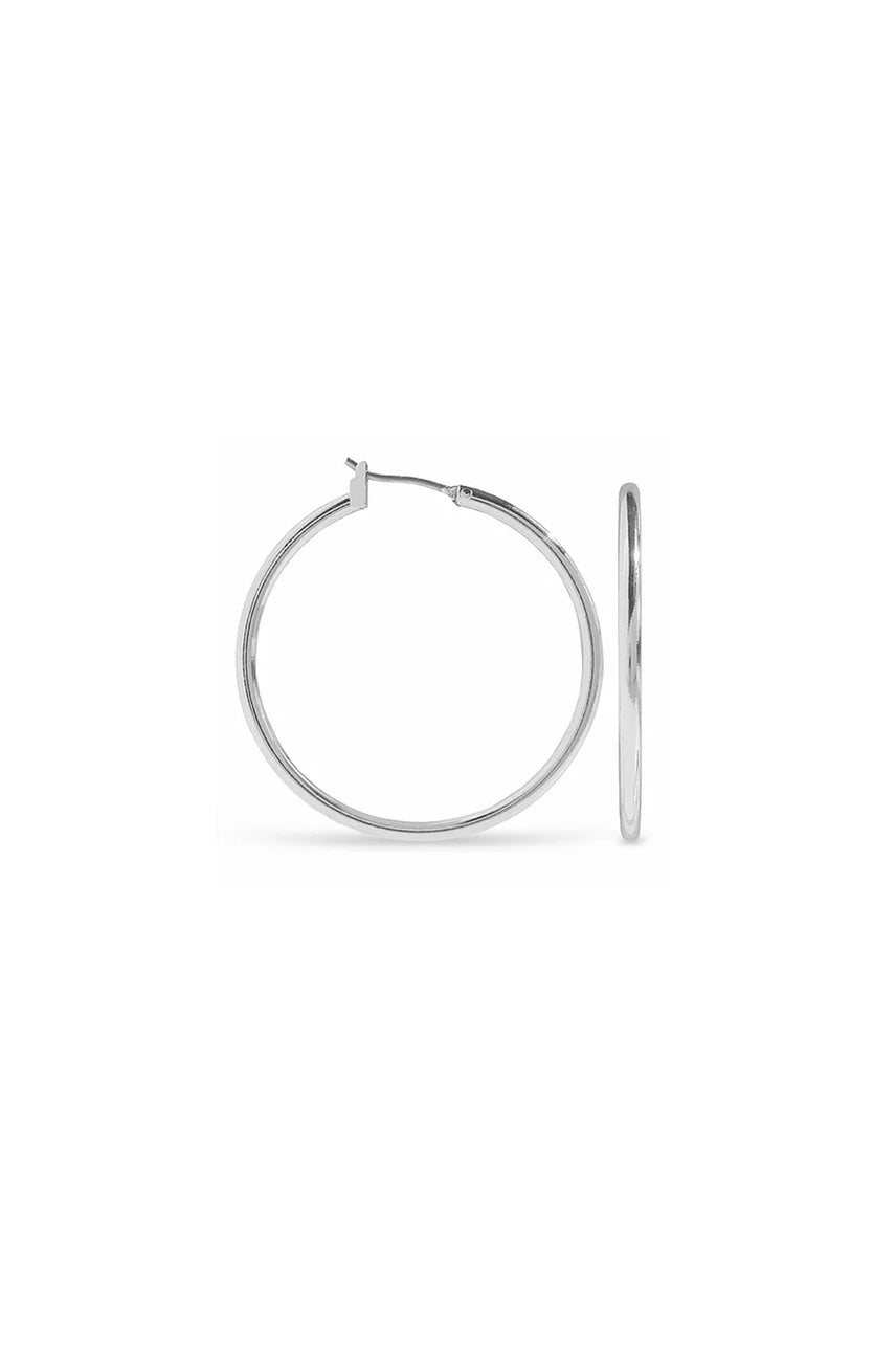 EarSense F495-3 35mm Silver Click Hoops - Life Pharmacy St Lukes