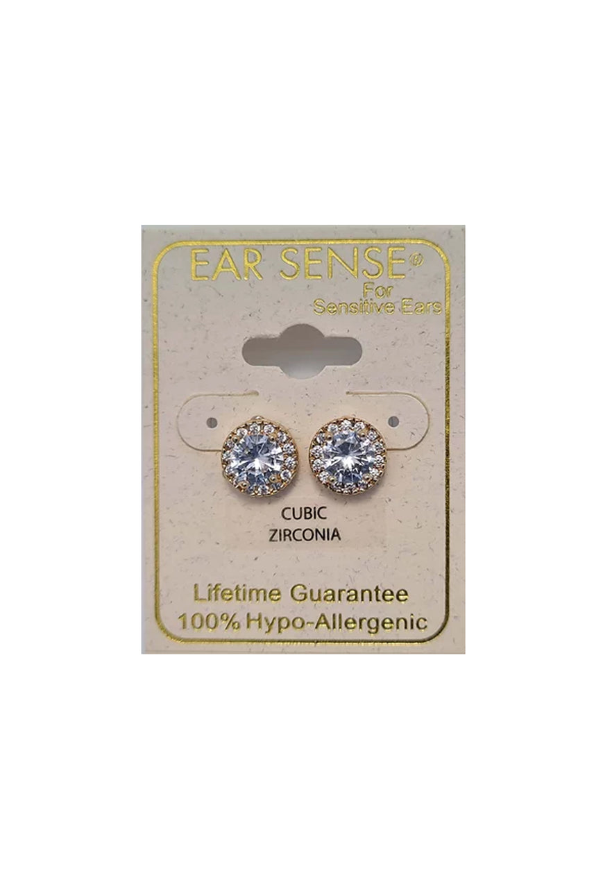 EarSense CZ-68 6mm Gold Paveve Bezel - Life Pharmacy St Lukes