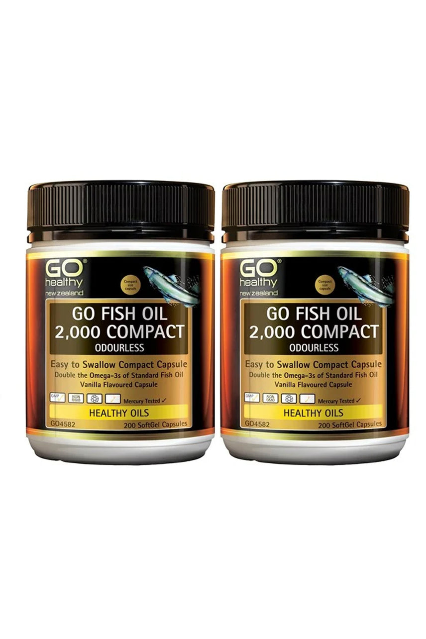 GO HEALTHY Fish Oil 2000mg Compact 2x 200 Capsules - Life Pharmacy St Lukes