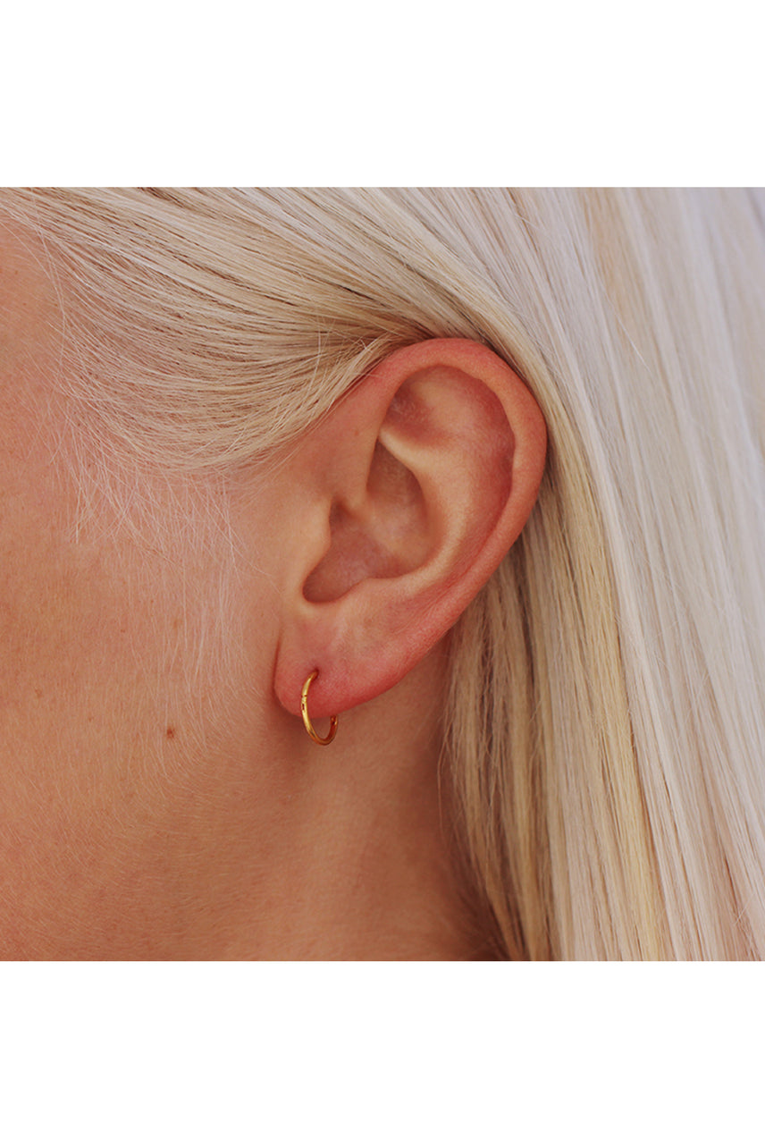 GLAM 60454 Micro 8mm Sleeper 24kt Gold Plate on Sterling Silver - Life Pharmacy St Lukes