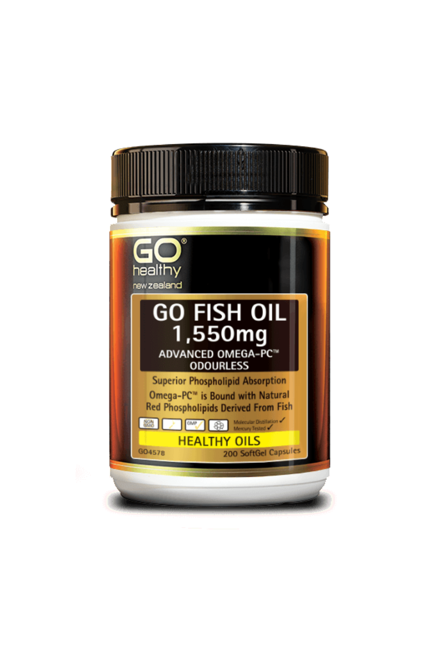 GO Healthy Fish Oil 1550mg Advanced Omega-PC 200 Caps - Life Pharmacy St Lukes