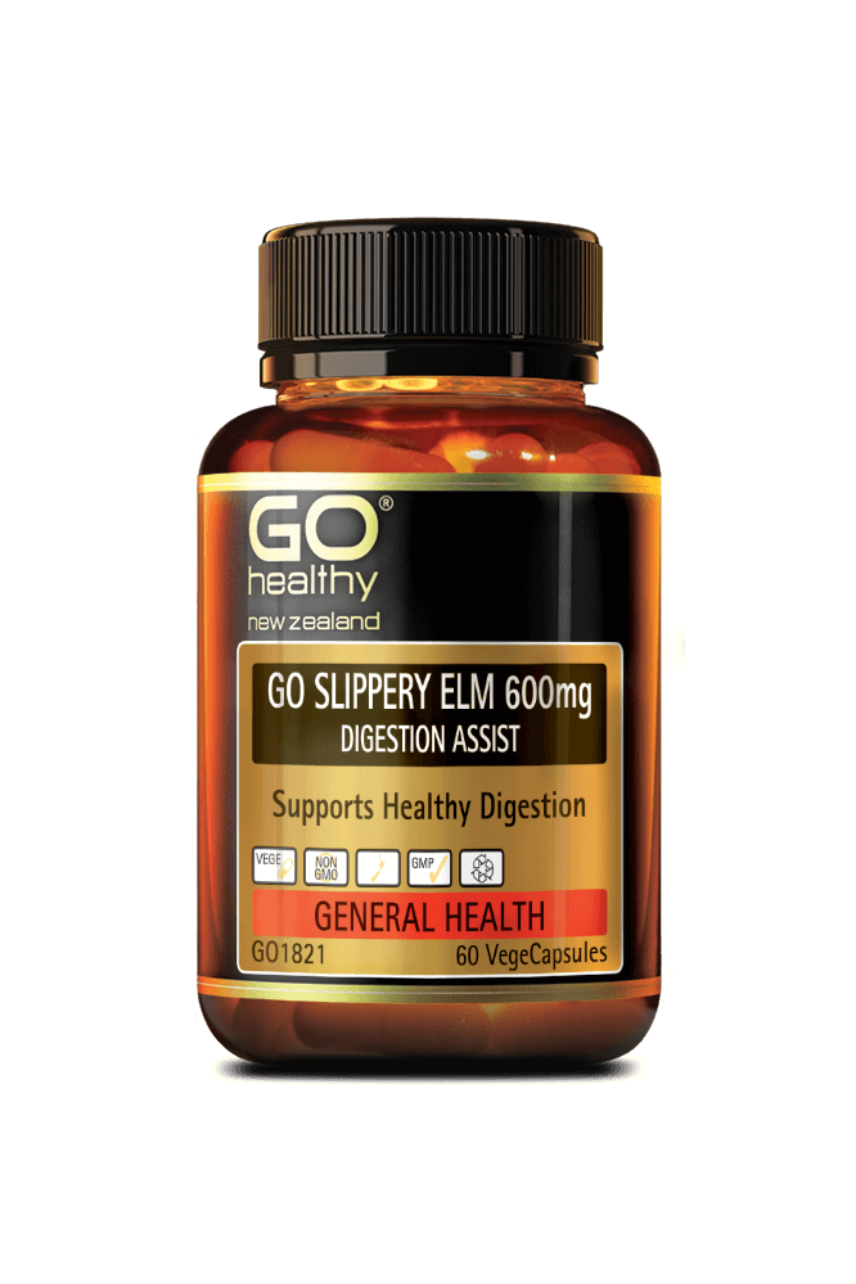 GO Healthy Slippery Elm 600mg 60vcaps - Life Pharmacy St Lukes