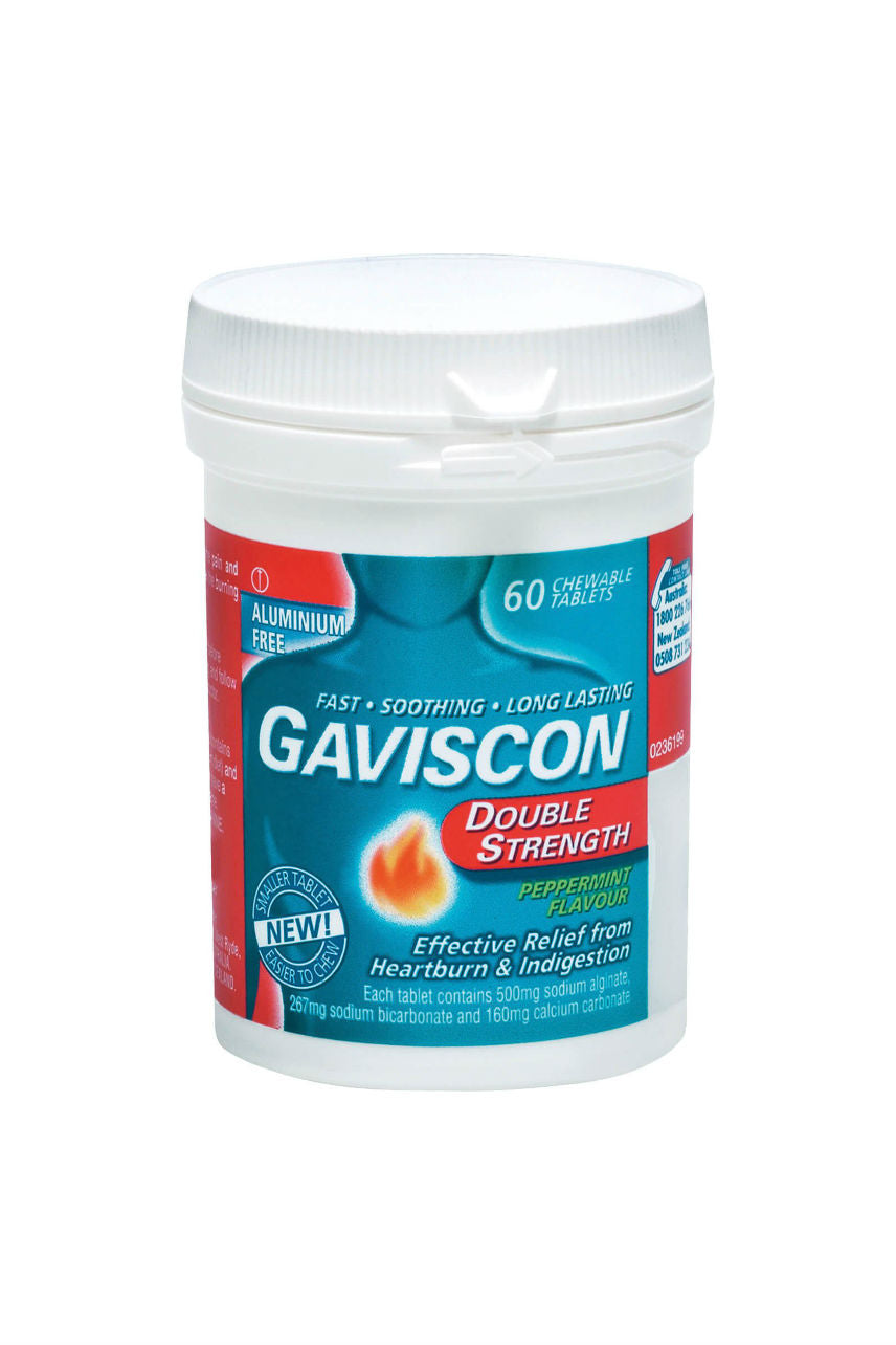 GAVISCON Double Strength Peppermint Chew 60Tab - Life Pharmacy St Lukes