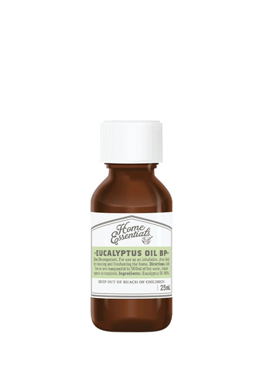 HOME ESSENTIALS Eucalyptus Oil BP 25ml - Life Pharmacy St Lukes