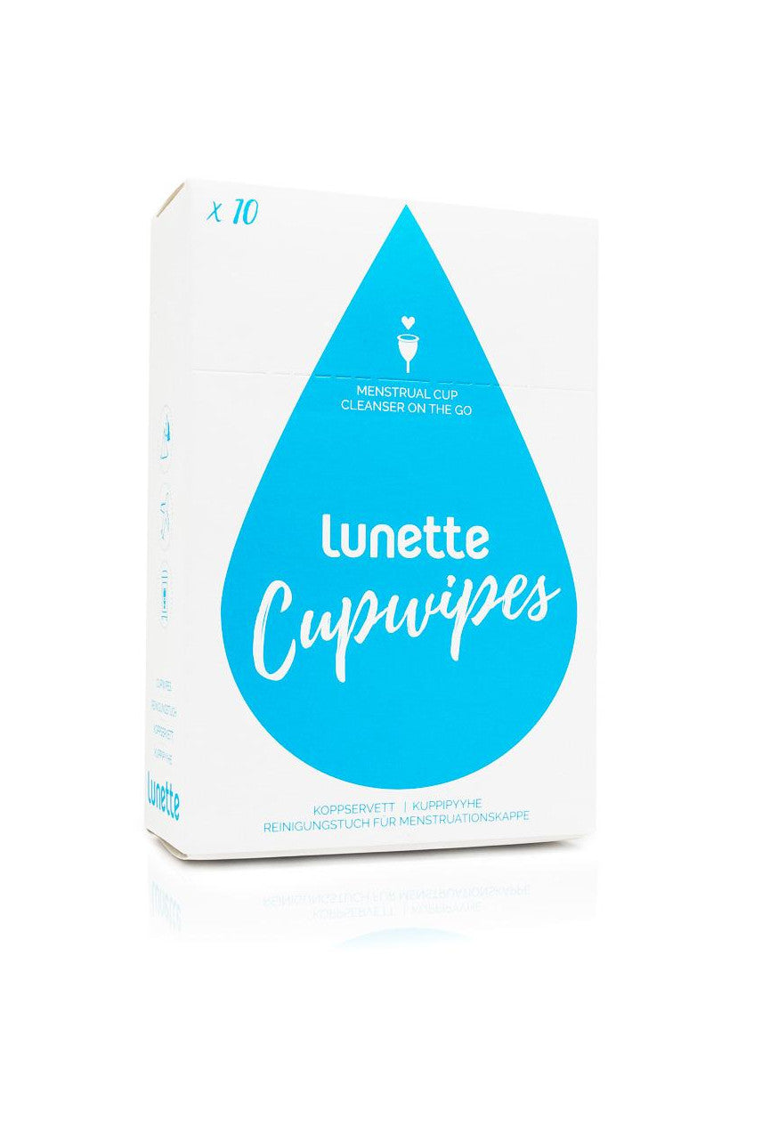 Lunette Sanitising Cup Wipes 10pk - Life Pharmacy St Lukes