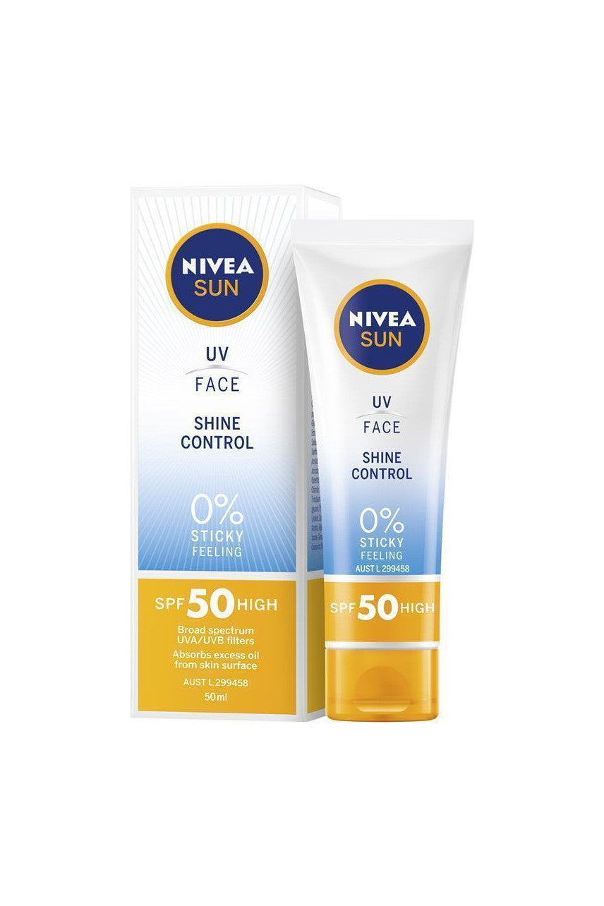 NIVEA Sun UV Face Shine Control Sunscreen SPF50 50ml - Life Pharmacy St Lukes