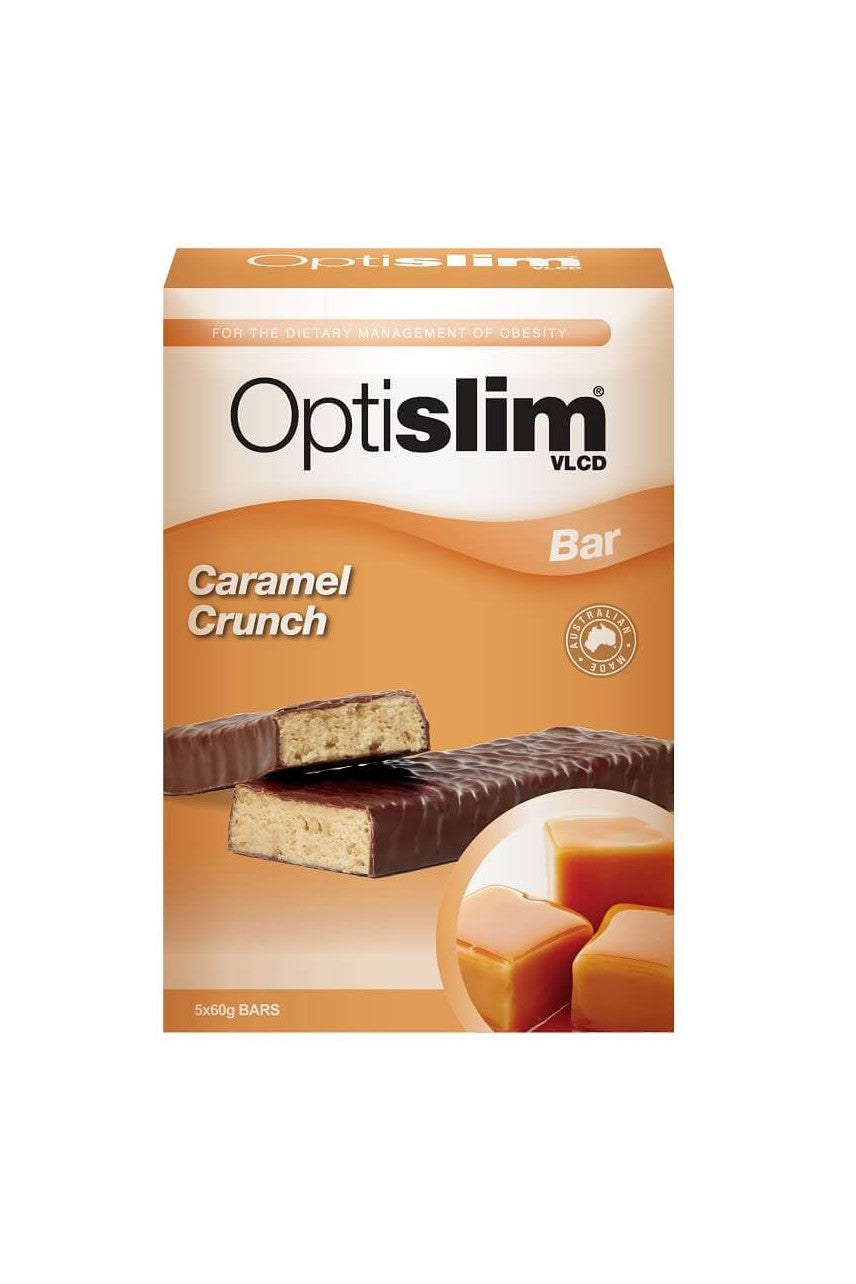 OptiSlim VLCD Caramel Crunch Bar 60g x 5 - Life Pharmacy St Lukes