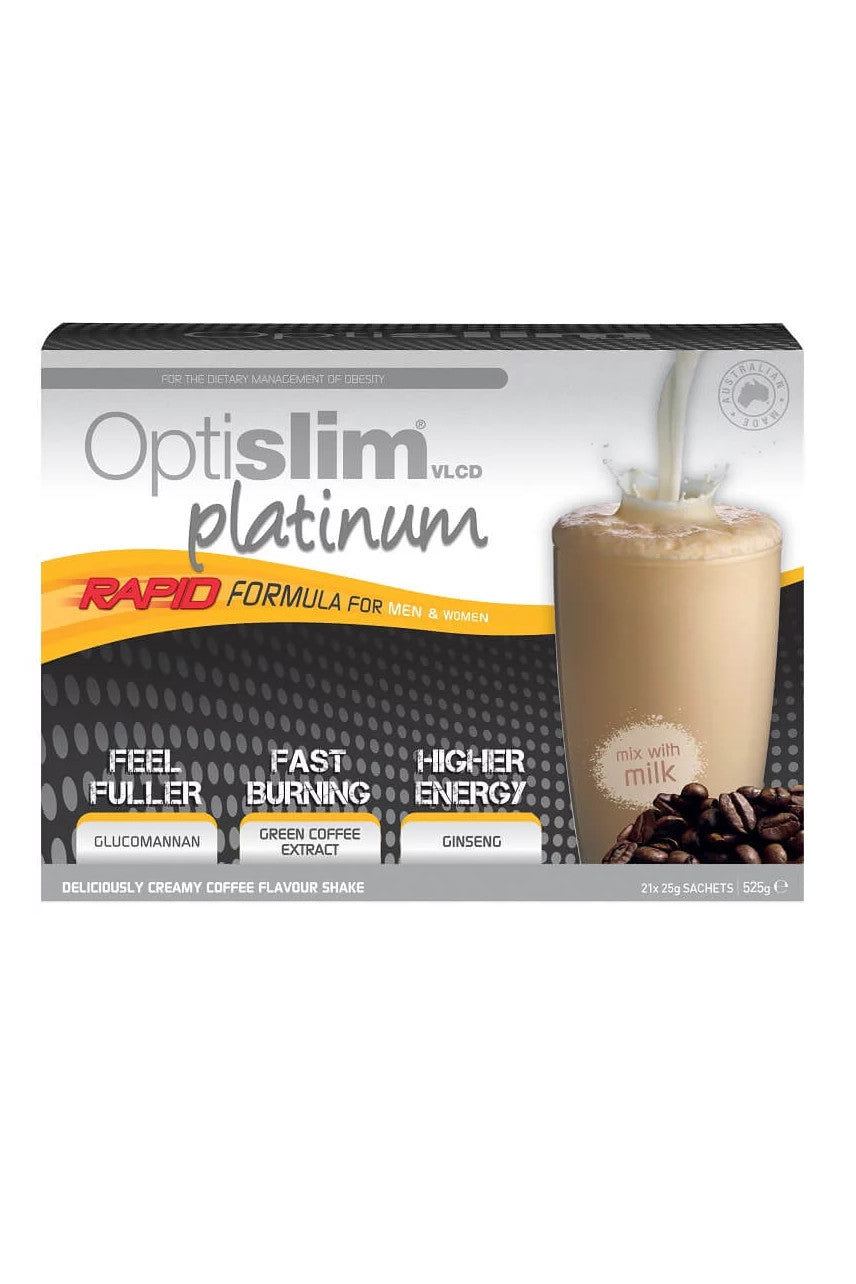Optislim VLCD Platinum Shake Coffee 25g x 21 - Life Pharmacy St Lukes