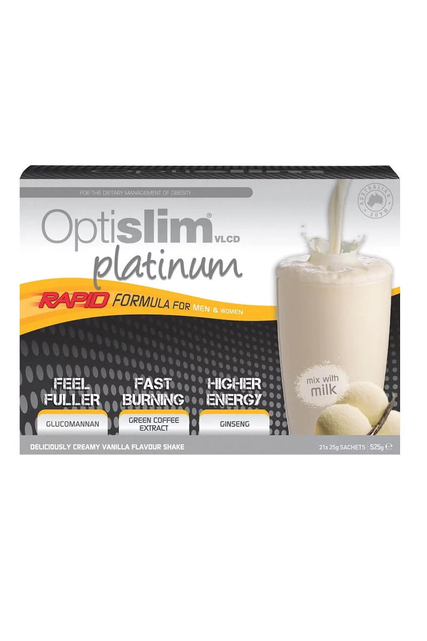Optislim VLCD Platinum Shake Vanilla 25g x 21 - Life Pharmacy St Lukes