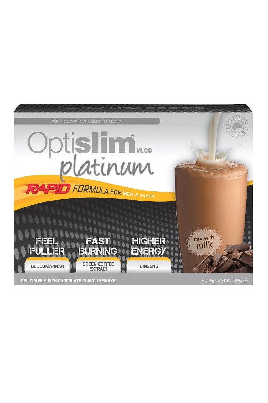 Optislim VLCD Platinum Shake Chocolate 25g x 21 - Life Pharmacy St Lukes