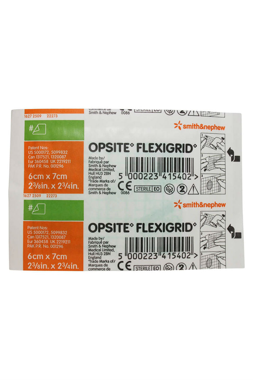 OPSITE Flexigrid Dressing 6x7cm Sheet - Life Pharmacy St Lukes