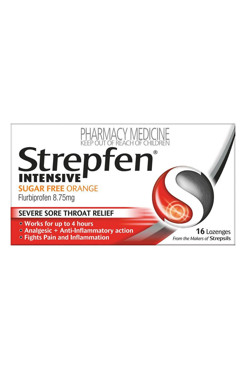STREPFEN Orange Sugar Free 16 Lozenges - Life Pharmacy St Lukes