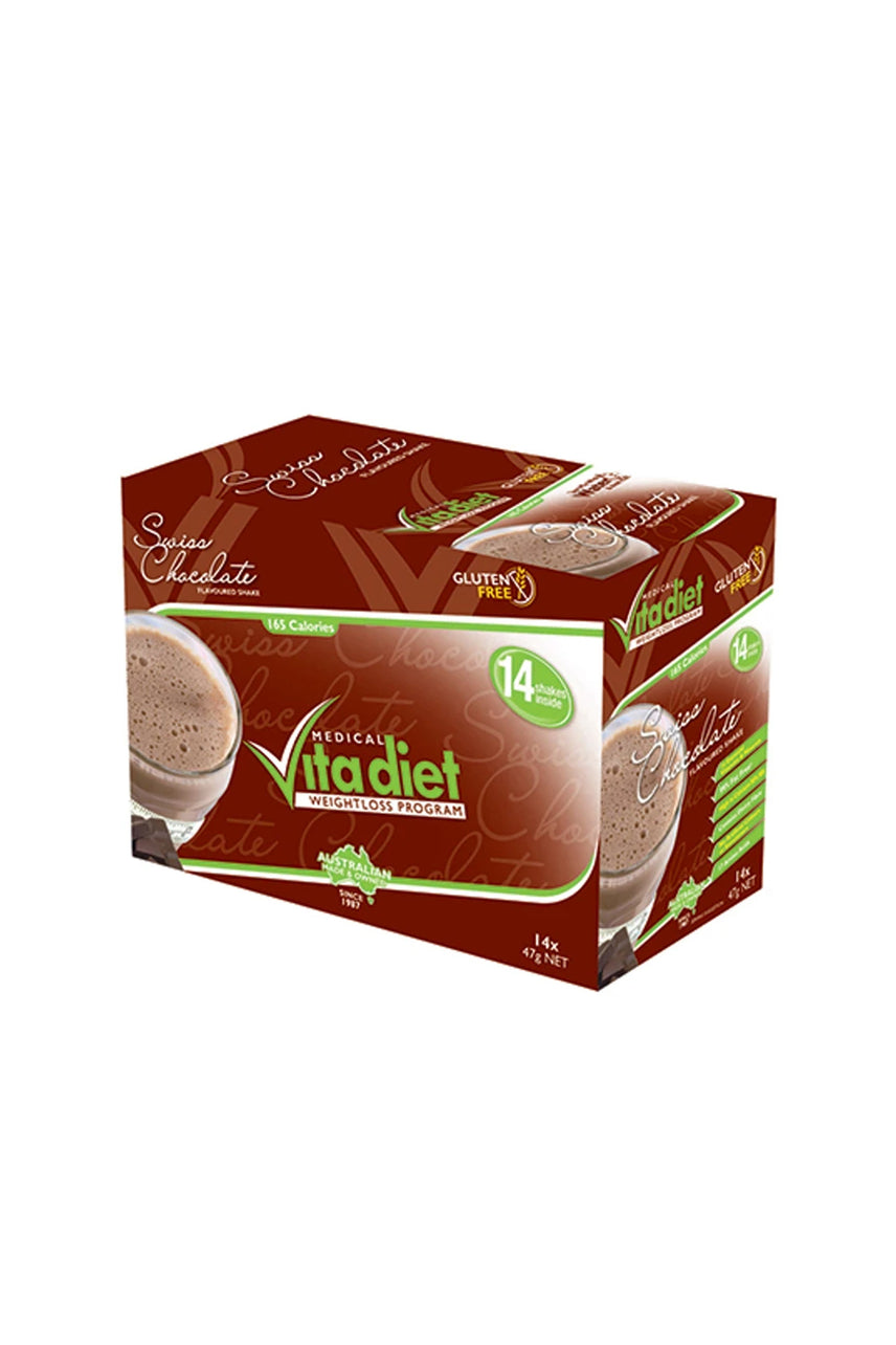 VITA DIET Swiss Chocolate Shakes 14 Sachets - Life Pharmacy St Lukes