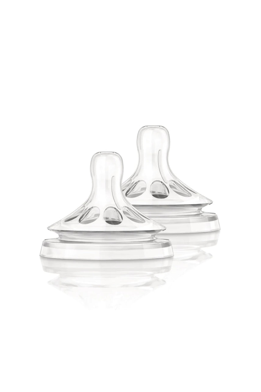 AVENT Natural Teat Slow Flow 1 Month 2 Pack - Life Pharmacy St Lukes