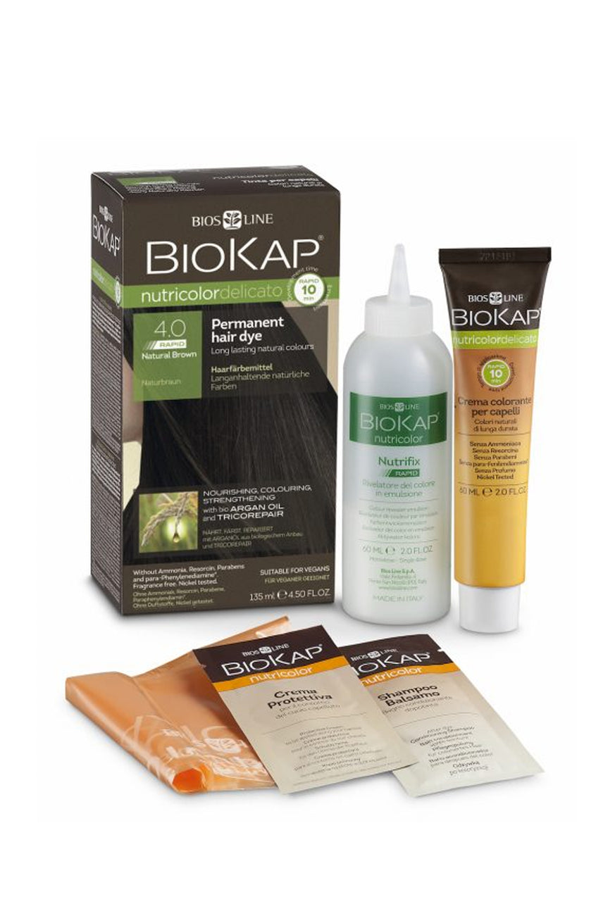 BioKap Nutricolor Delicato RAPID Hair Dye  4.0 Natural Brown - Life Pharmacy St Lukes