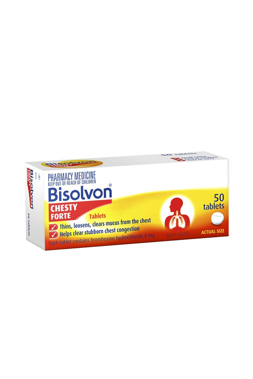 BISOLVON Chesty Forte 8mg 50 tablets - Life Pharmacy St Lukes
