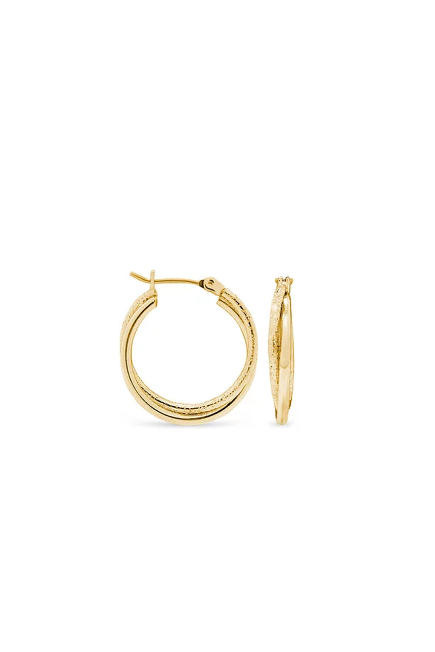 EarSense F6-1968 Gold Double Twist Click Hoops - Life Pharmacy St Lukes