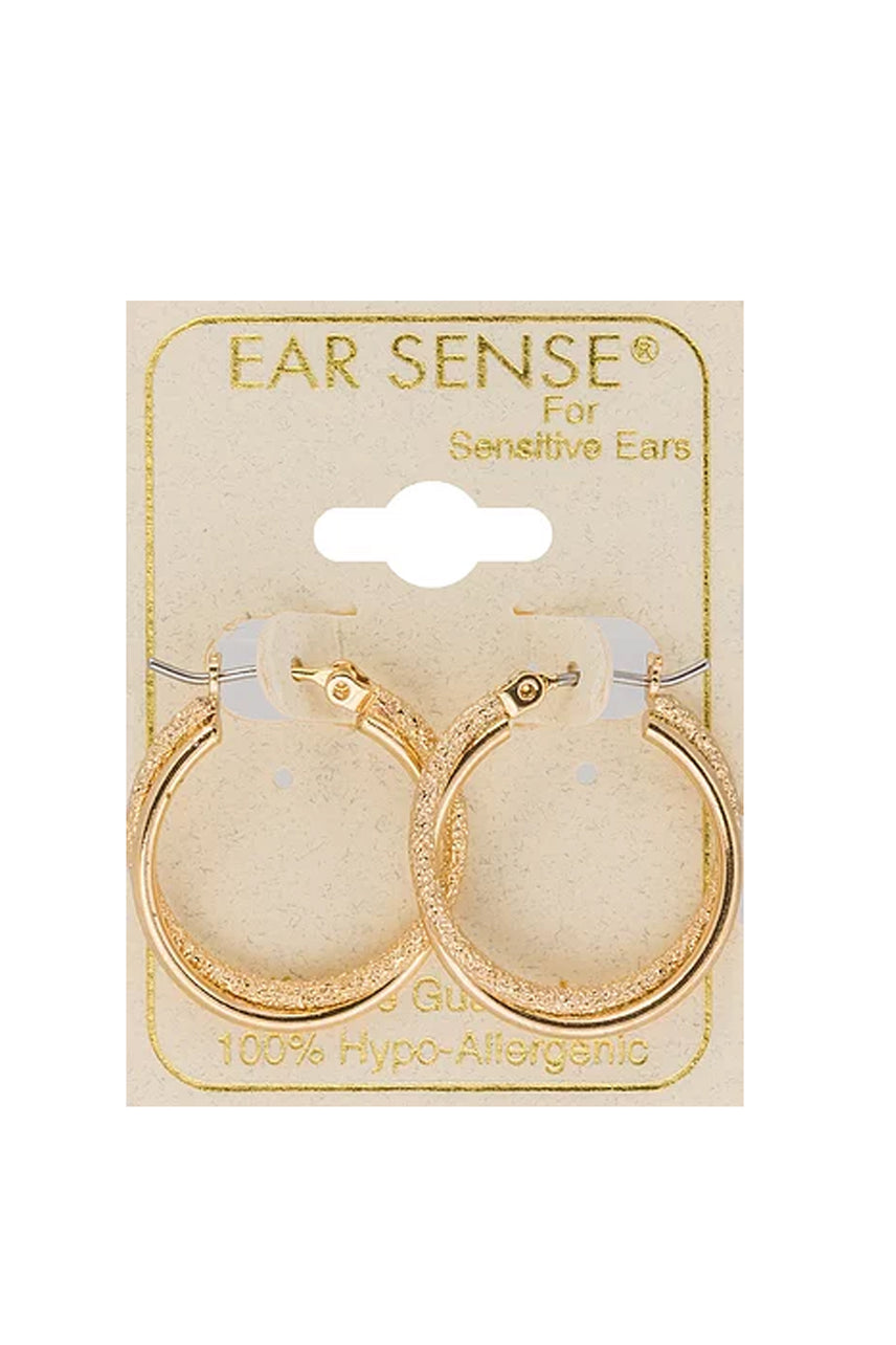 EarSense F6-1968 Gold Double Twist Click Hoops - Life Pharmacy St Lukes
