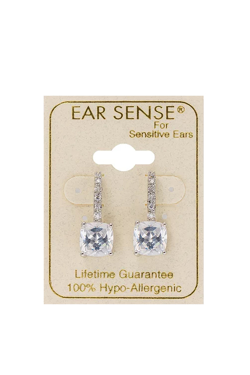 EarSense CH217 Square 8mm Crystal Drop Earring - Life Pharmacy St Lukes