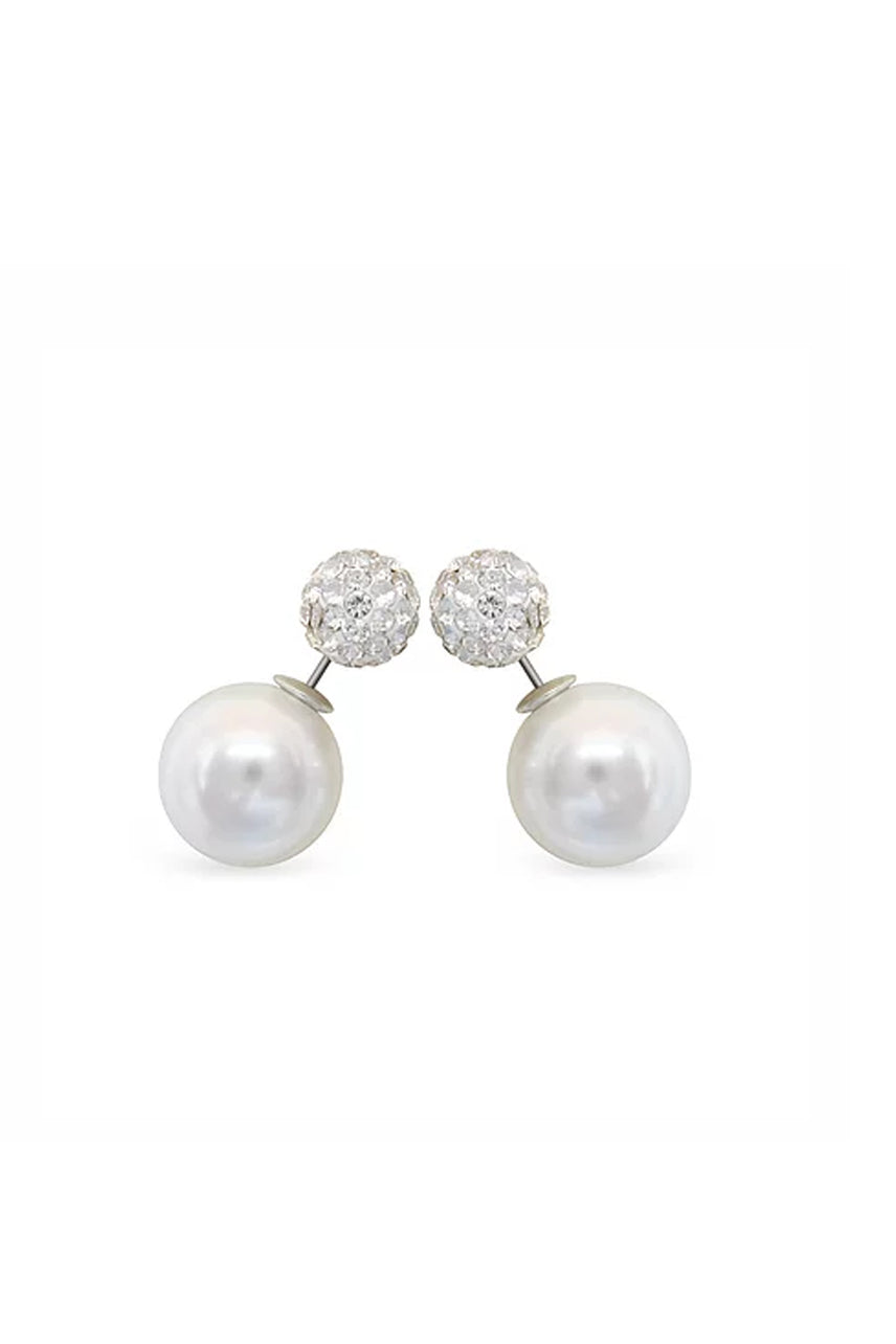 EarSense CH232 Pearl & Crystal Ball Double Studs - Life Pharmacy St Lukes