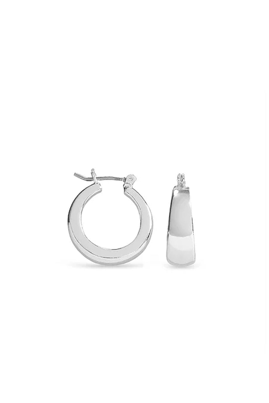 EarSense F3-3186S 15mm Silver Tapered Click Hoops - Life Pharmacy St Lukes