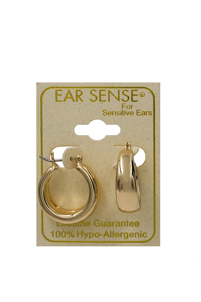 EarSense F3-3186 15mm Gold Tapered Click Hoops - Life Pharmacy St Lukes